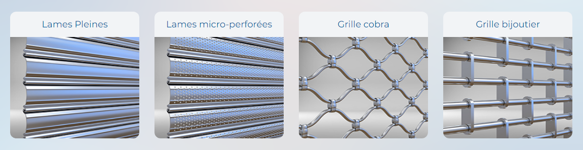 les types de rideaux metalliques