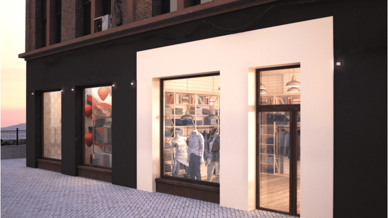 vitrine de commerce