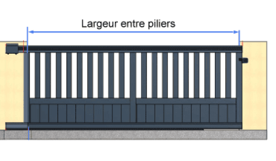 Distance Entre 2 Piliers De Portail Coulissant